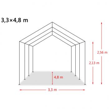 Weidezelt PVC 550 g/m² 3,3×4,8 m Dunkelgrün