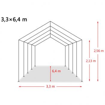 Weidezelt PVC 550 g/m² 3,3×6,4 m Dunkelgrün
