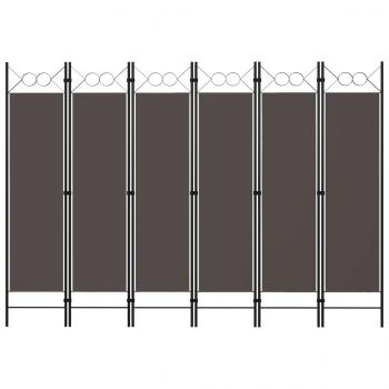 ARDEBO.de - 6-tlg. Raumteiler Anthrazit 240 x 180 cm