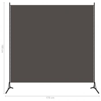 Paravent Anthrazit 175x180 cm Stoff