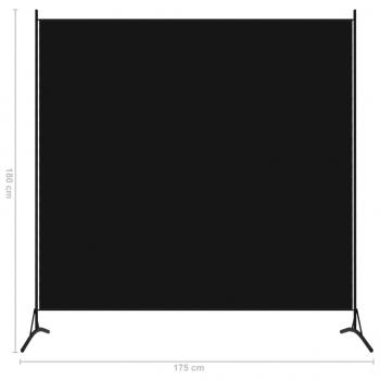 Paravent Schwarz 175x180 cm Stoff