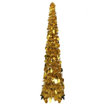 ARDEBO.de - Künstlicher Pop-Up-Weihnachtsbaum Golden 120 cm PET