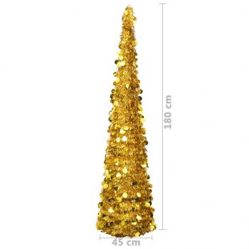 Künstlicher Pop-Up-Weihnachtsbaum Golden 180 cm PET