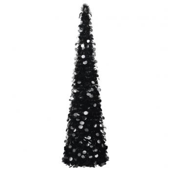 ARDEBO.de - Künstlicher Pop-Up-Weihnachtsbaum Schwarz 180 cm PET