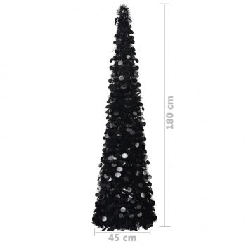 Künstlicher Pop-Up-Weihnachtsbaum Schwarz 180 cm PET