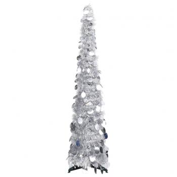 ARDEBO.de - Künstlicher Pop-Up-Weihnachtsbaum Silber 120 cm PET