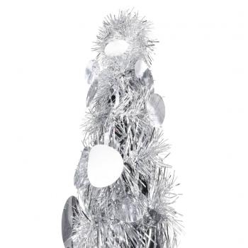 Künstlicher Pop-Up-Weihnachtsbaum Silber 120 cm PET