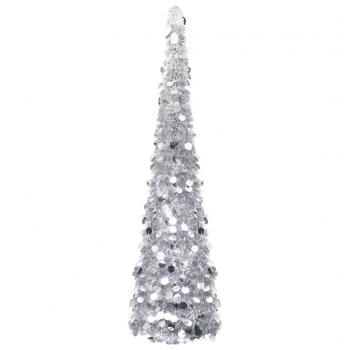 ARDEBO.de - Künstlicher Pop-Up-Weihnachtsbaum Silber 150 cm PET