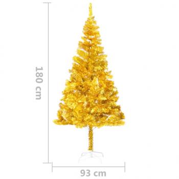 Künstlicher Weihnachtsbaum mit Ständer Gold 180 cm PET