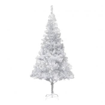 ARDEBO.de - Künstlicher Weihnachtsbaum mit Ständer Silber 180 cm PET