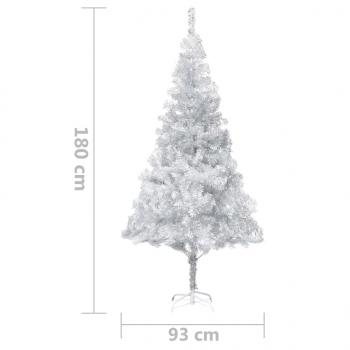 Künstlicher Weihnachtsbaum mit Ständer Silber 180 cm PET