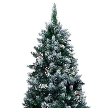 Künstlicher Weihnachtsbaum mit Zapfen und Schnee 180 cm