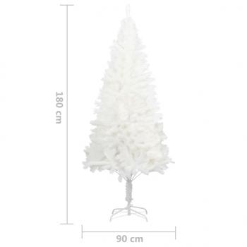 Künstlicher Weihnachtsbaum Naturgetreue Nadeln Weiß 180 cm