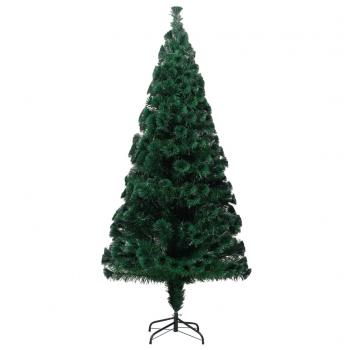 Künstlicher Weihnachtsbaum mit Ständer Grün 180 cm Glasfaser