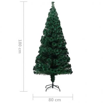 Künstlicher Weihnachtsbaum mit Ständer Grün 180 cm Glasfaser