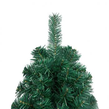 Künstlicher Halb-Weihnachtsbaum mit Ständer Grün 150 cm PVC