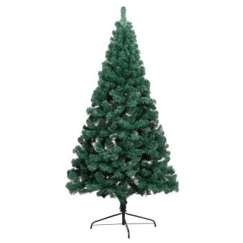 Künstlicher Halb-Weihnachtsbaum mit Ständer Grün 210 cm PVC