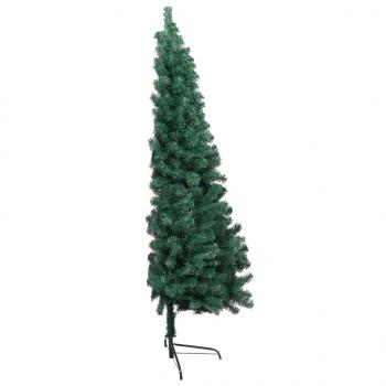 Künstlicher Halb-Weihnachtsbaum mit Ständer Grün 210 cm PVC