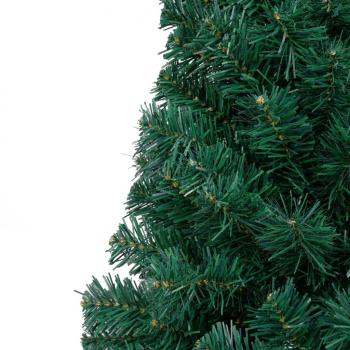 Künstlicher Halb-Weihnachtsbaum mit Ständer Grün 210 cm PVC