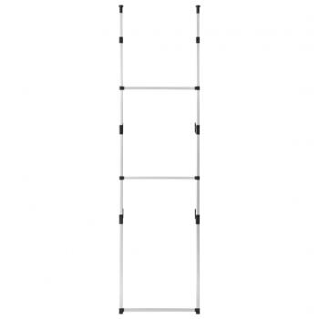 Teleskop-Garderobe mit Stangen Aluminium