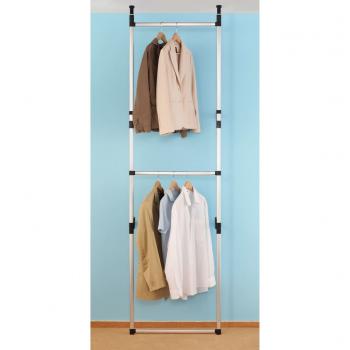 Teleskop-Garderobe mit Stangen Aluminium