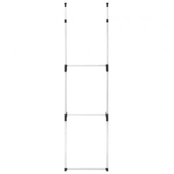 Teleskop-Garderobe mit Stangen Aluminium