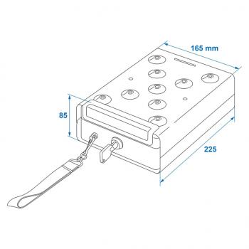 ProPlus Stahlkassette mit Halterung 225x165x85 mm