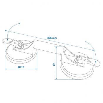 ProPlus Saugheber Aluminium mit 2 Saugnäpfen