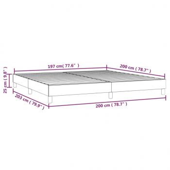 Bettgestell Dunkelgrau 200x200 cm Stoff