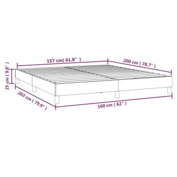 Bettgestell Dunkelgrau 160x200 cm Stoff