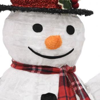 LED-Schneemann Familie Weihnachtsfigur Luxus-Gewebe