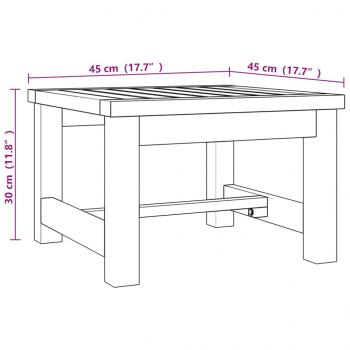 Couchtisch 45x45x30 cm Massivholz Teak