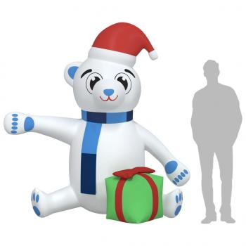 Weihnachtsdekoration Aufblasbarer Teddybär LED 240 cm