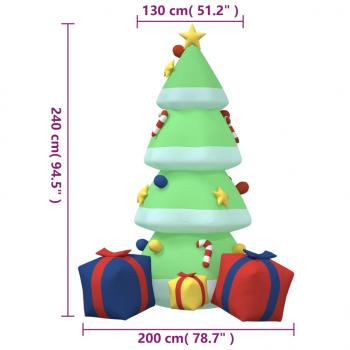 Weihnachtsbaum Aufblasbar mit LEDs 240 cm