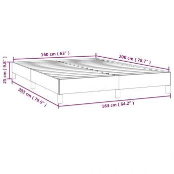 Bettgestell Hellgrau 160x200 cm Stoff