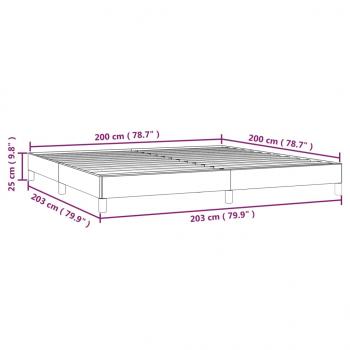 Bettgestell Dunkelgrau 200x200 cm Stoff