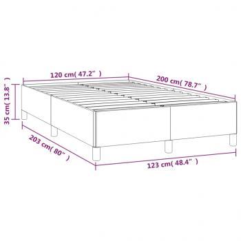 Bettgestell Dunkelgrau 120x200 cm Stoff