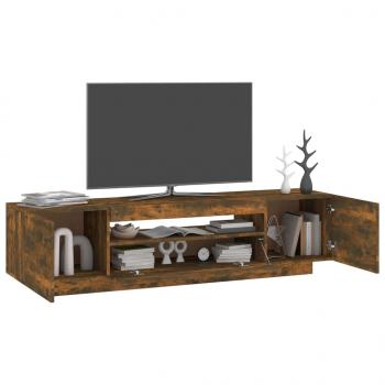 TV-Schrank mit LED-Leuchten Räuchereiche 160x35x40 cm