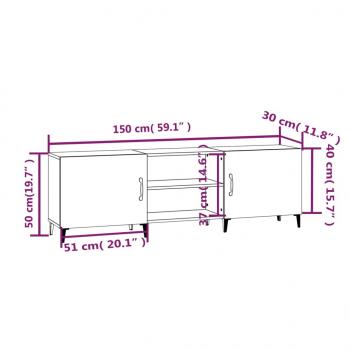 TV-Schrank Räuchereiche 150x30x50 cm Holzwerkstoff