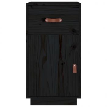 Schreibtisch-Schrank Schwarz 40x50x75 cm Massivholz Kiefer