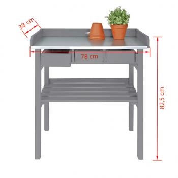 Esschert Design Garten-Arbeitstisch Grau CF29G