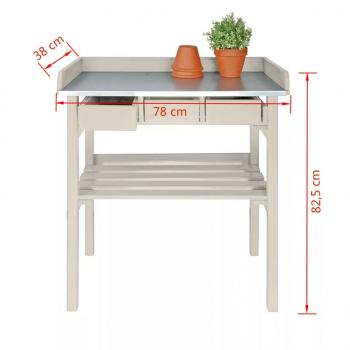 Esschert Design Garten-Arbeitstisch Weiß CF29W