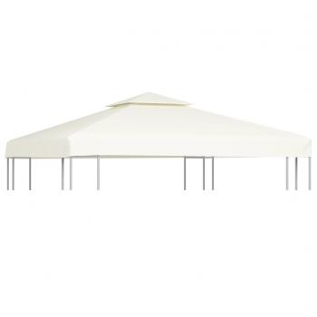 ARDEBO.de - Pavillon-Ersatzdach 310 g/m² Cremeweiß 3x3 m