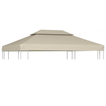 ARDEBO.de - Pavillon-Dachplane Ersatzdach 310 g/m² Beige 3×4 m