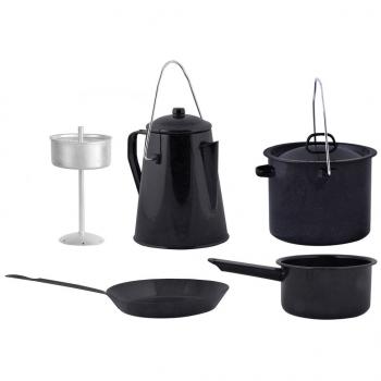 ARDEBO.de - Esschert Design 4 tlg. Outdoor Koch-Set Schwarz FF215