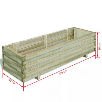 Hochbeet 120x40x30 cm Holz Rechteckig