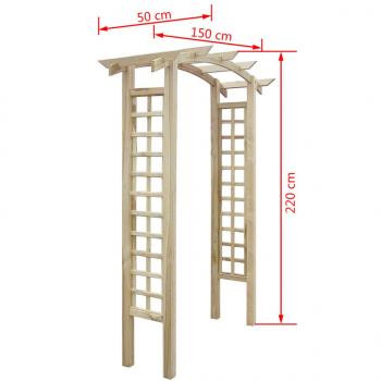 Gartenbogen 150x60x210 cm Holz