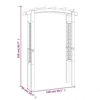 Gartenbogen 150x60x210 cm Holz