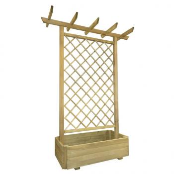 ARDEBO.de - Pergola mit Pflanzkasten 162x56x204 cm Holz