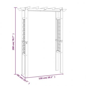 Gartenlaube Rosenbogen 150 x 60 x 204 cm Holz Imprägniert